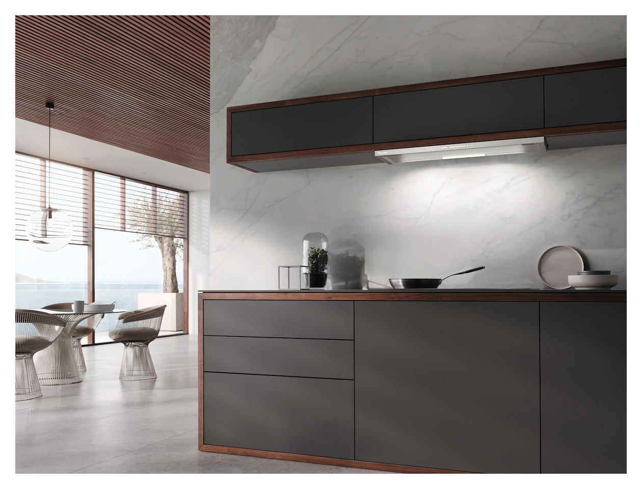 DAS4920 Abluft/Umluft Dunstabzugshaube/Esse Einbau 896 mm (Edelstahl) 