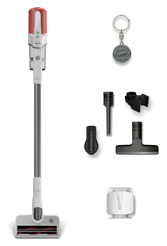 Duoflex HX1 FC Bayern Edition Handstaubsauger Beutellos bis 55 min Laufzeit Micro  (Grau, Rot, Weiß) 