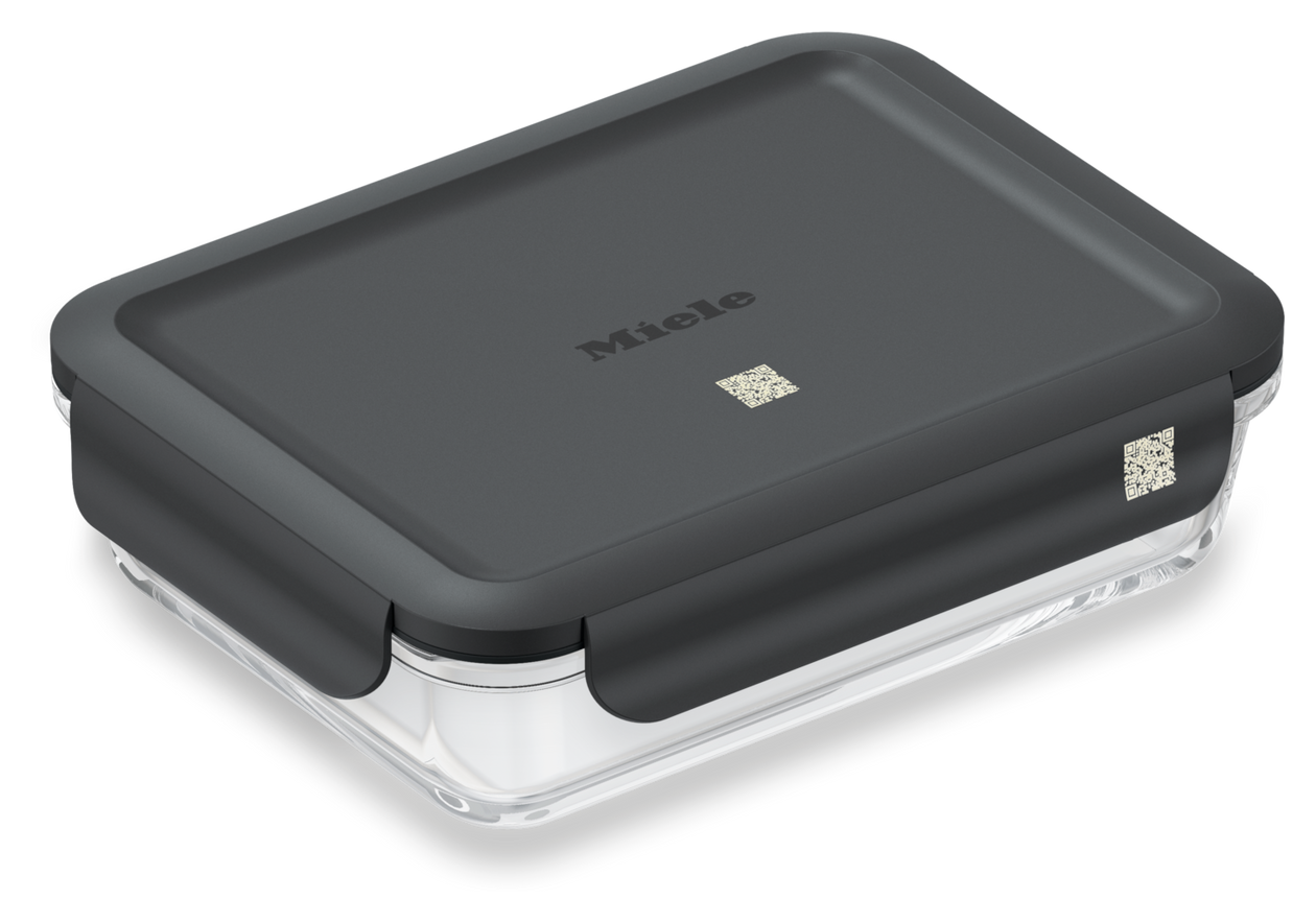 GaLa-M Gourmet-Box M Container Rechteckig 1 l Glas (Schwarz, Transparent) 