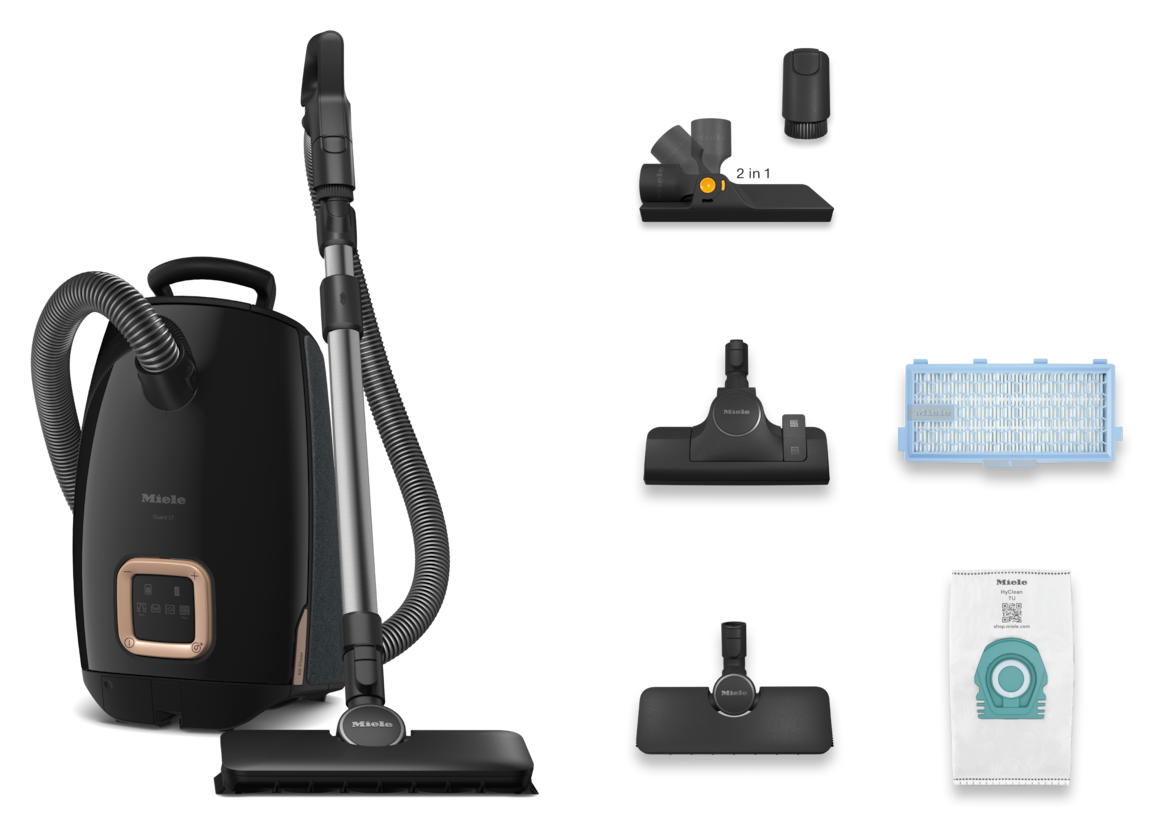Guard L1 AllFloor Bodenstaubsauger mit Staubbeutel 890 W Miele AirClean Plus  (Schwarz) 