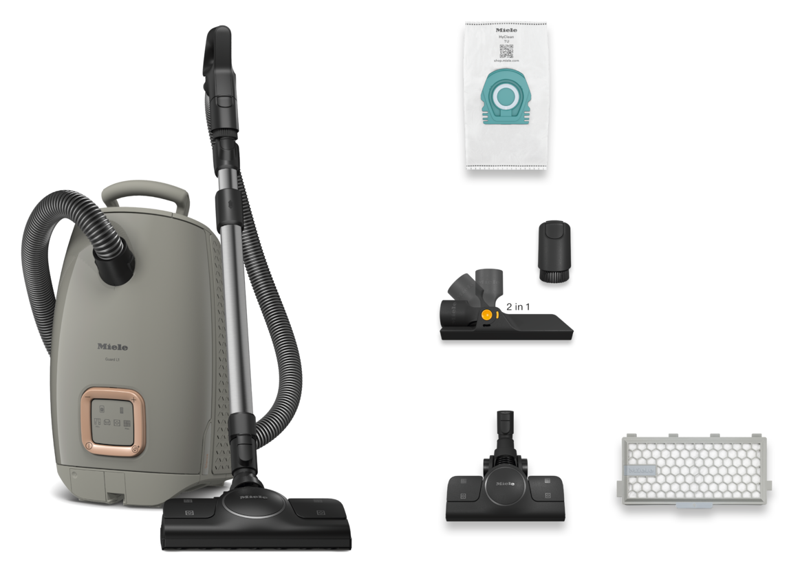 Guard L1 Silence Bodenstaubsauger mit Staubbeutel 550 W Miele Silence AirClean  (Schwarz, Grau) 