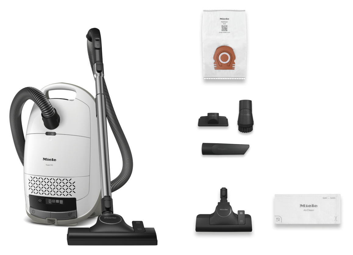 Guard M1 S8380 Bodenstaubsauger mit Staubbeutel 890 W Air-Clean  (Weiß) 