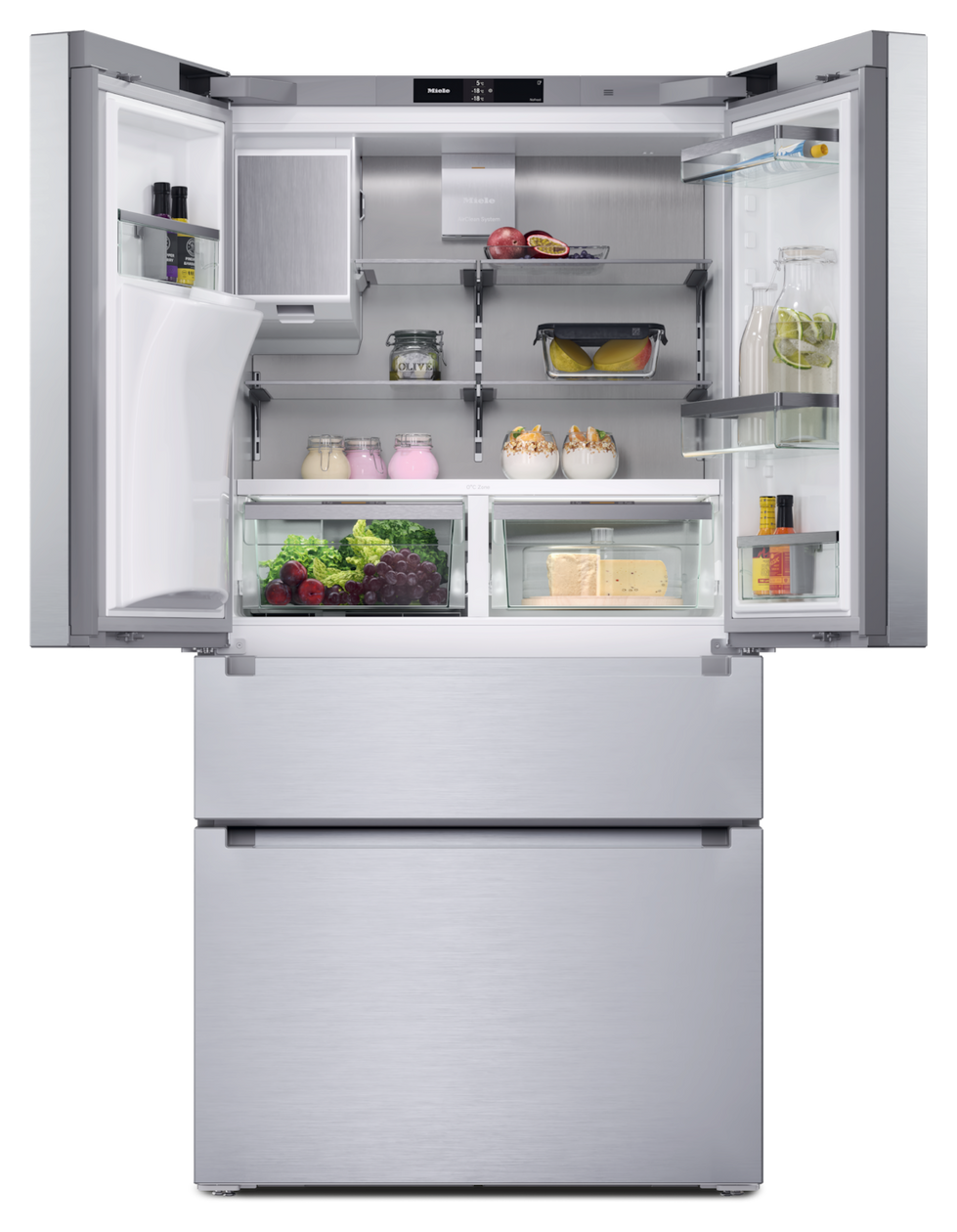 KFFD6765 Side-by-Side Kühl-/ Gefrierkombination French Door 308 l / 230 l 283,61 kWh NoFrost 1805 mm x 906 mm  (Edelstahl) 