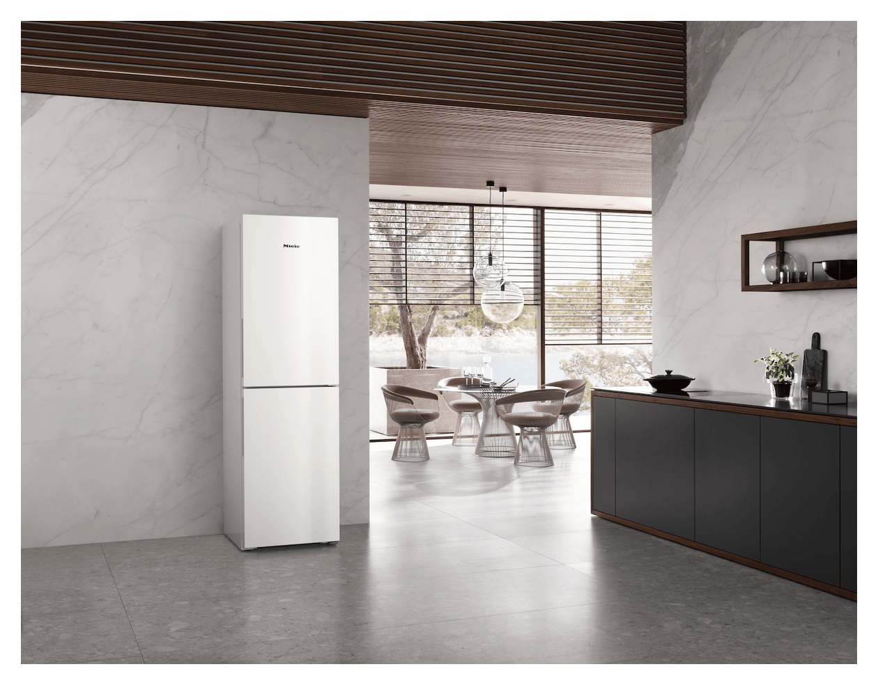 KFN4393CD 227 l / 132 l Kühl-Gefrierkombi freistehend NoFrost 168 kWh Jahr  (Weiß) 