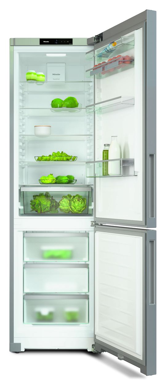 KFN4395BD 268 l / 103 l Kühl-Gefrierkombi freistehend NoFrost 129 kWh Jahr  (Silber) 