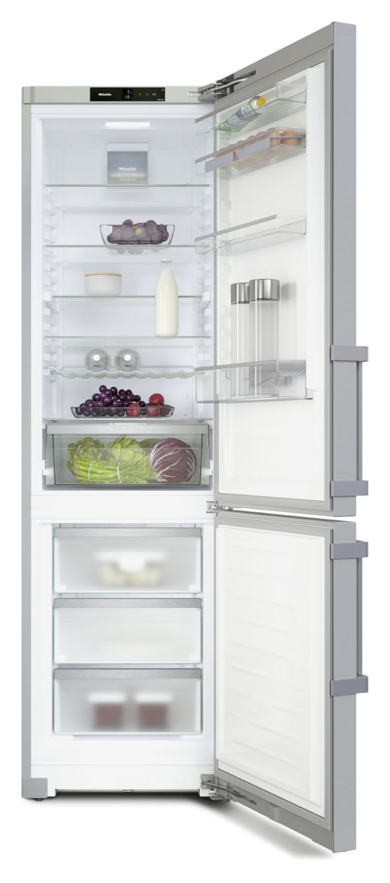 KFN4795DD 270 l / 103 l Kühl-Gefrierkombi freistehend NoFrost 203 kWh Jahr  (Silber) 