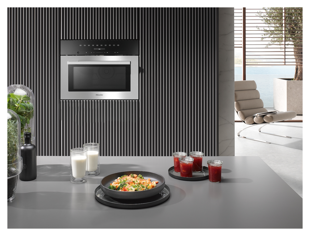 M7140TC Einbau-Mikrowelle 900 W Größe: maxi (Schwarz, Edelstahl) 