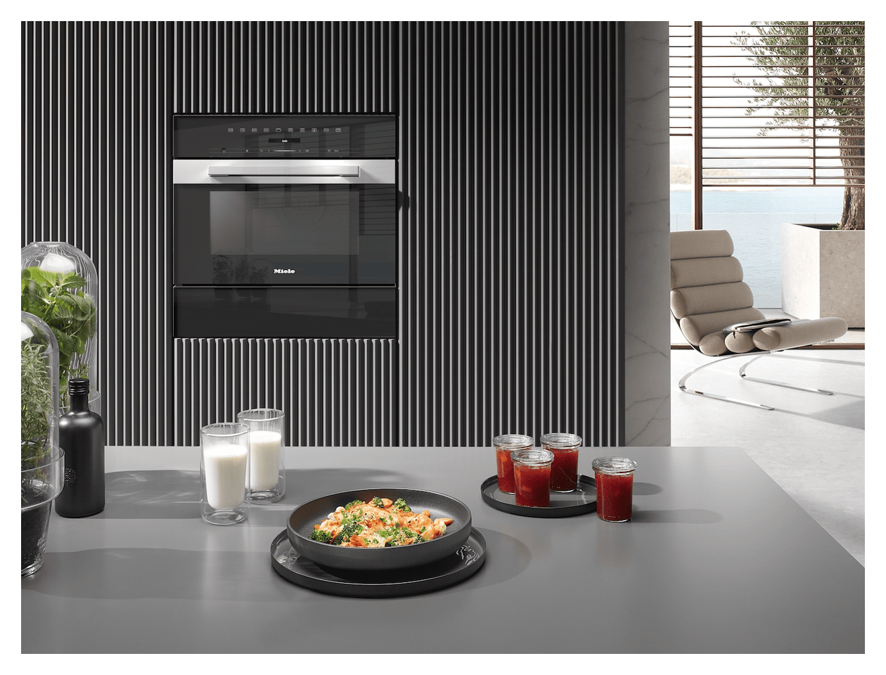 M7244TC Einbau-Mikrowelle 900 W Größe: maxi Grill (Schwarz) 