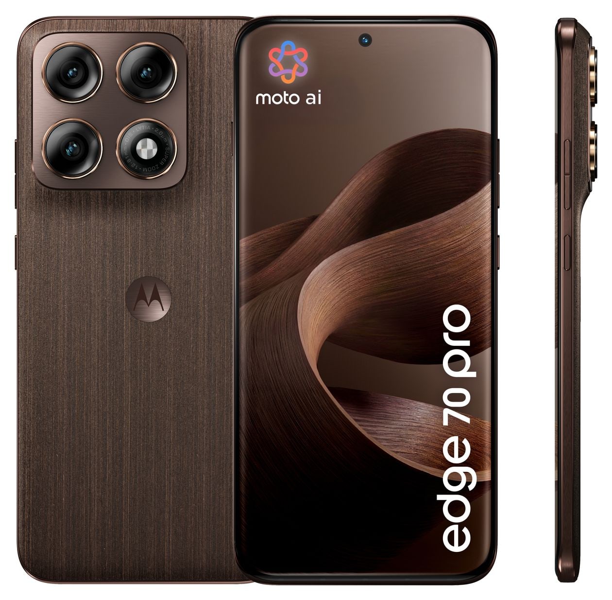 Edge 70 Pro 256 GB 5G Smartphone 17,2 cm (6.78") Android 50 MP Dreifach Kamera Dual Sim WiFi 6E (PANTONE Chicory Coffee) 