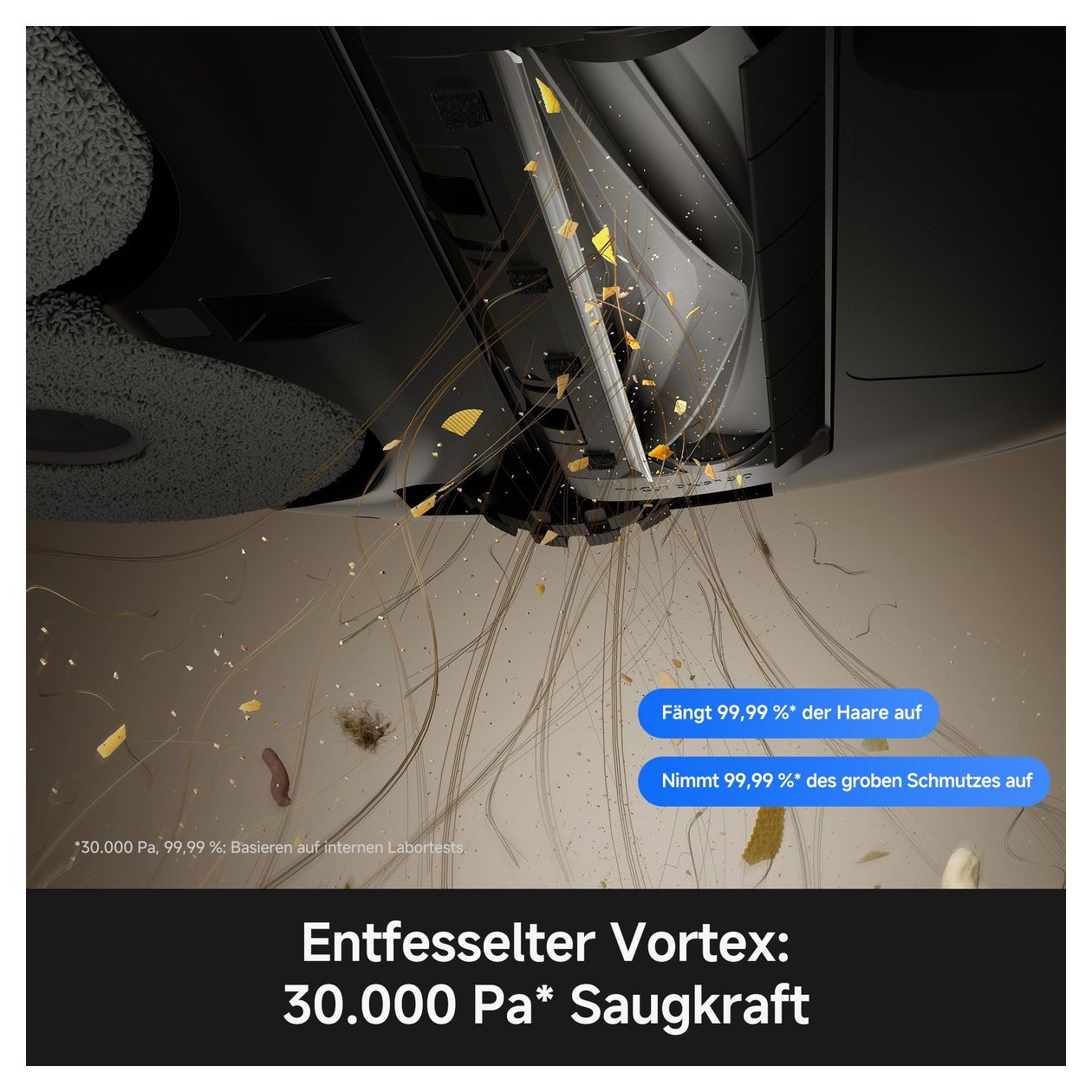 P70 Pro Ultra Saugroboter nass/trocken 30000 Pascal Leistung  (Weiß, Edelstahl) 