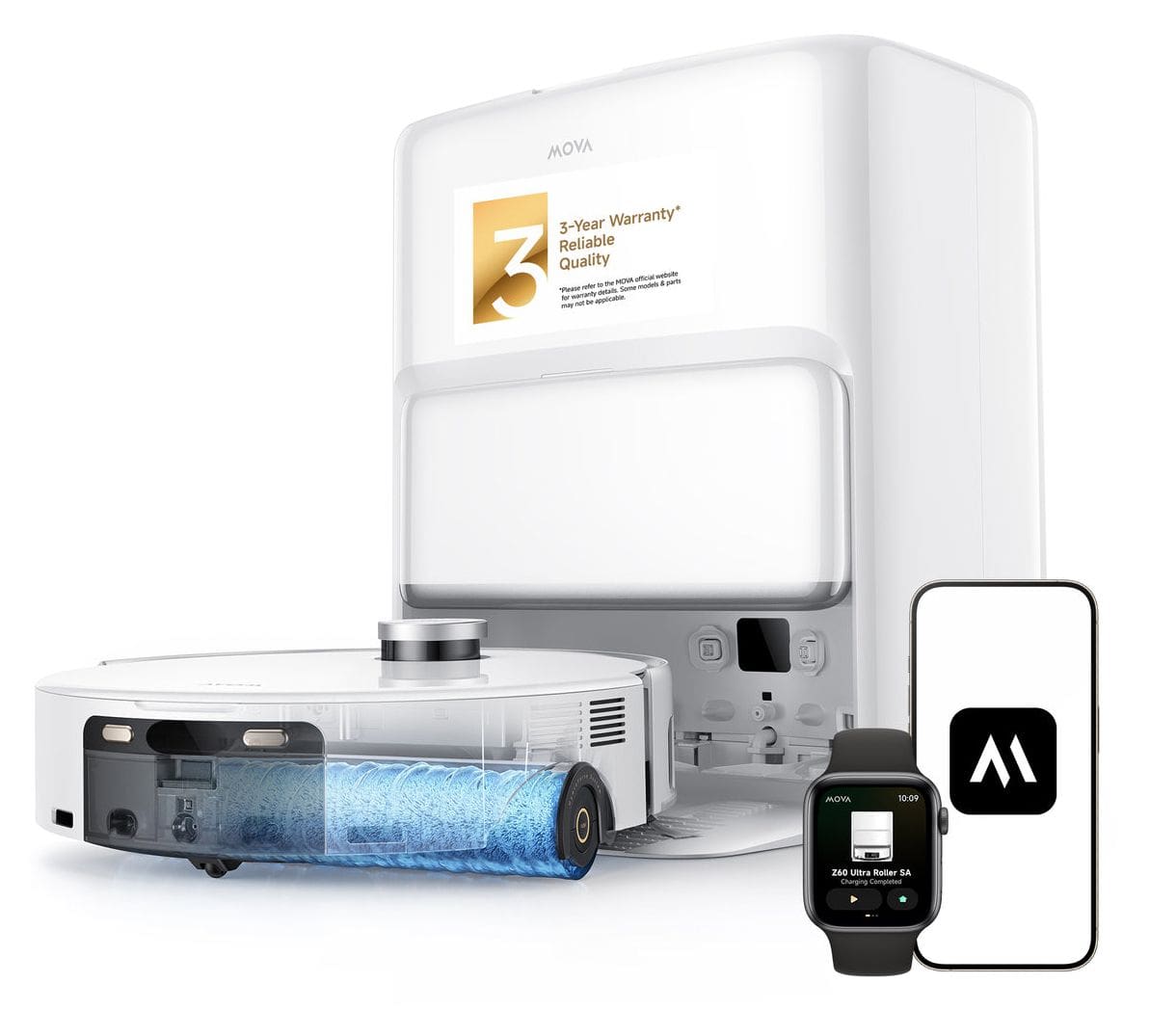 Z60 Ultra Roller SA Saugroboter nass/trocken 26000 Pascal Leistung  (Weiß) 