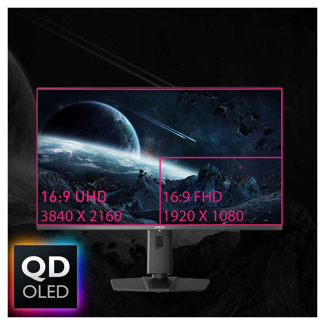 MPG 321URXDE QD-OLED 4K Ultra HD Monitor 80 cm (31.5 Zoll) 16:9 1 ms 250 cd/m²  (Schwarz) 