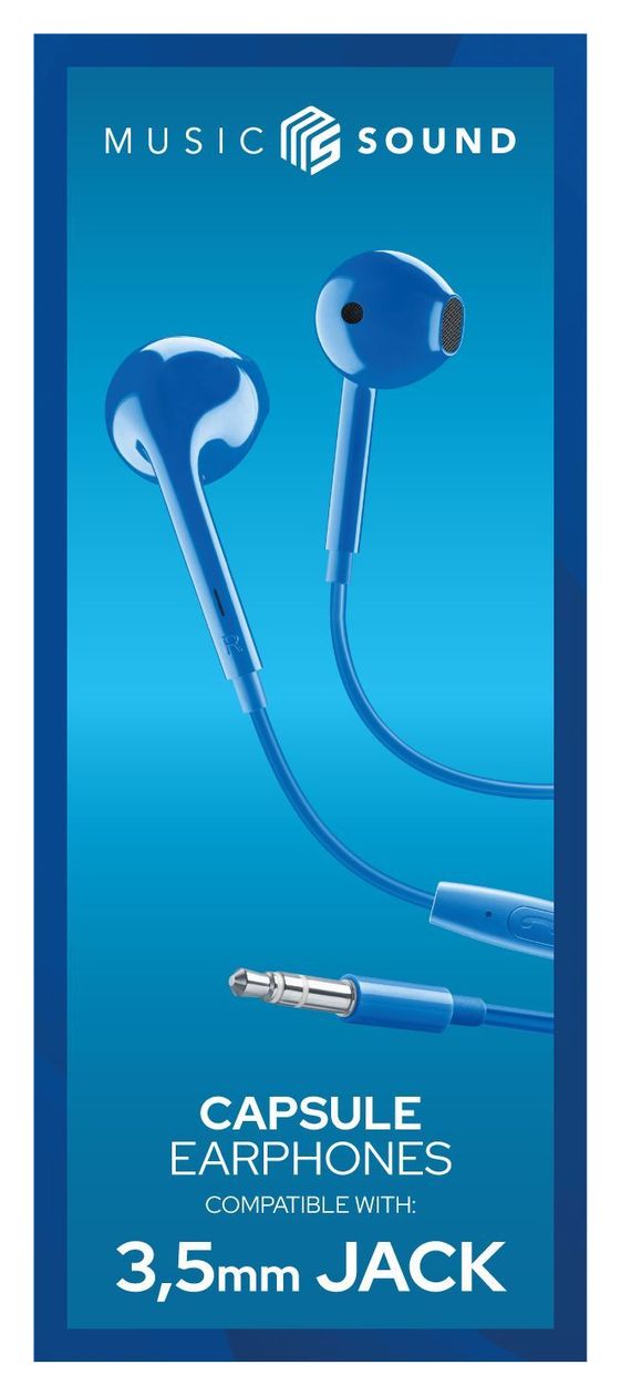 Color In-Ear Kopfhörer Kabelgebunden  (Blau) 