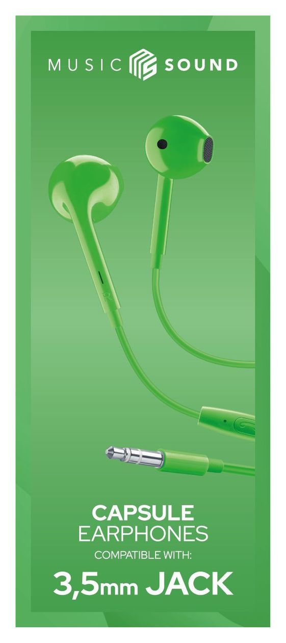 Color In-Ear Kopfhörer Kabelgebunden  (Grün) 