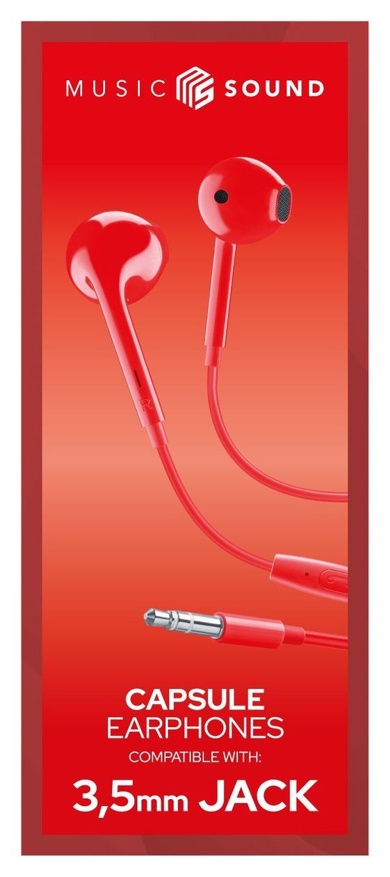 Color In-Ear Kopfhörer Kabelgebunden  (Rot) 