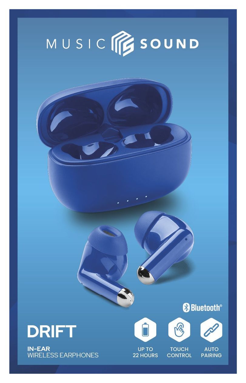 Drift In-Ear Bluetooth Kopfhörer Kabellos TWS  (Blau) 