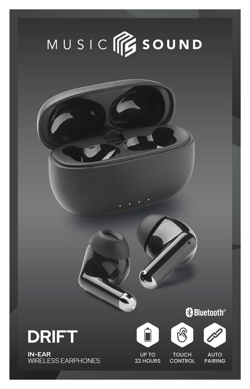 Drift In-Ear Bluetooth Kopfhörer Kabellos TWS  (Schwarz) 
