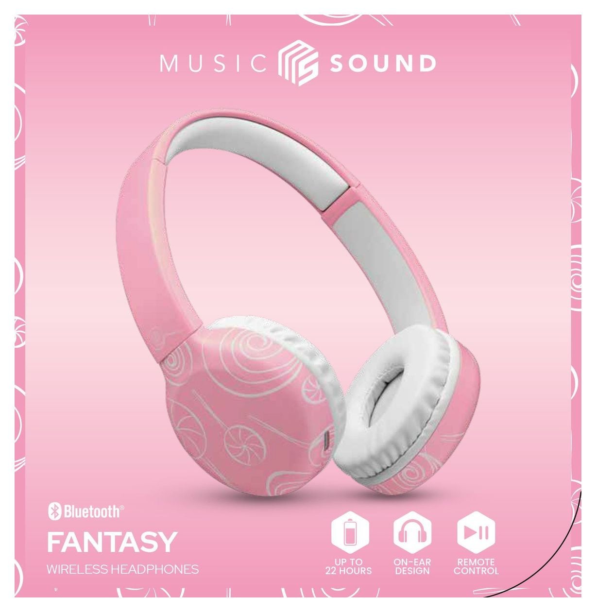 Fantasy Bluetooth Kopfhörer kabellos  (Pink) 