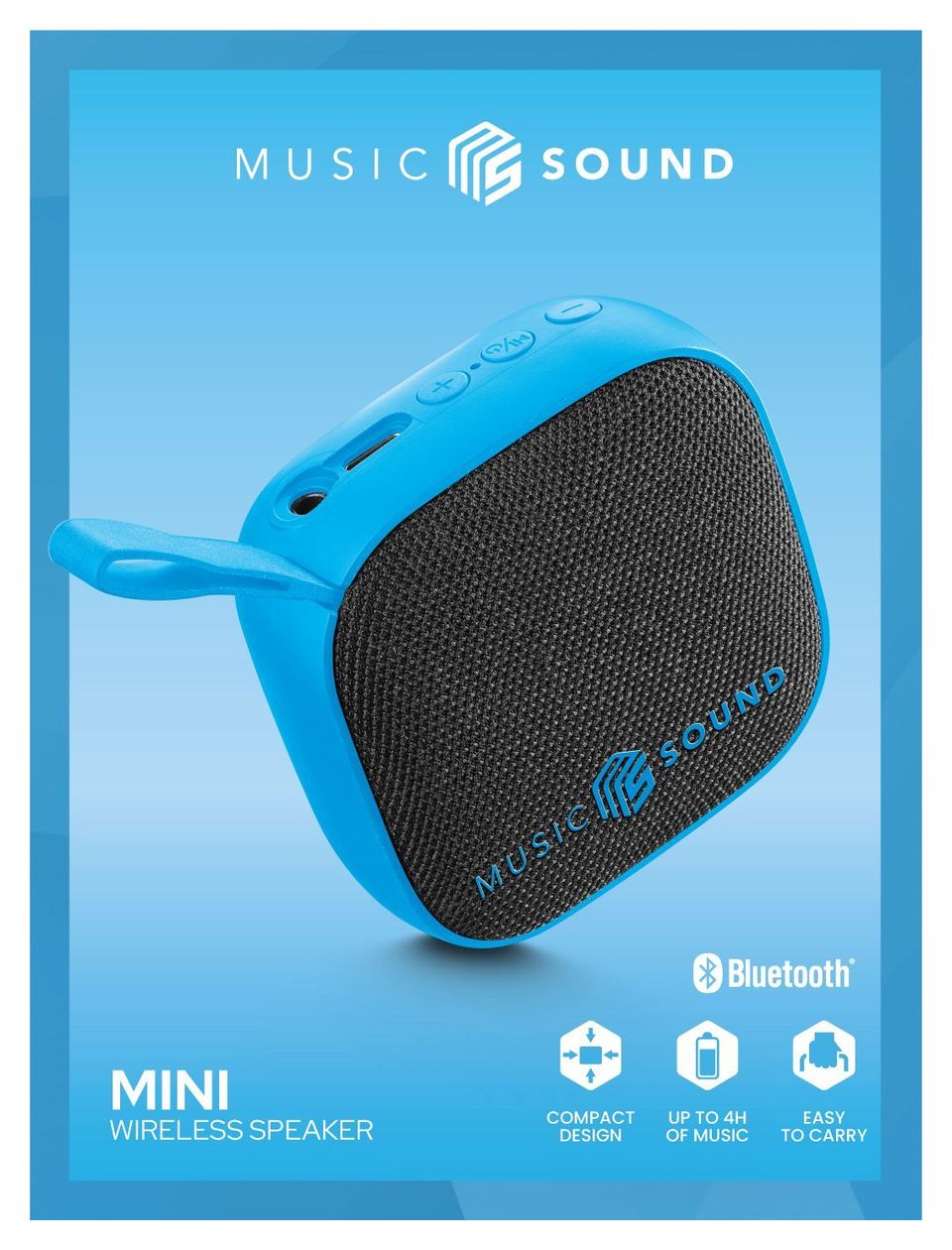 Mini 3 W Bluetooth Lautsprecher Laufzeit bis 4 h  (Blau) 