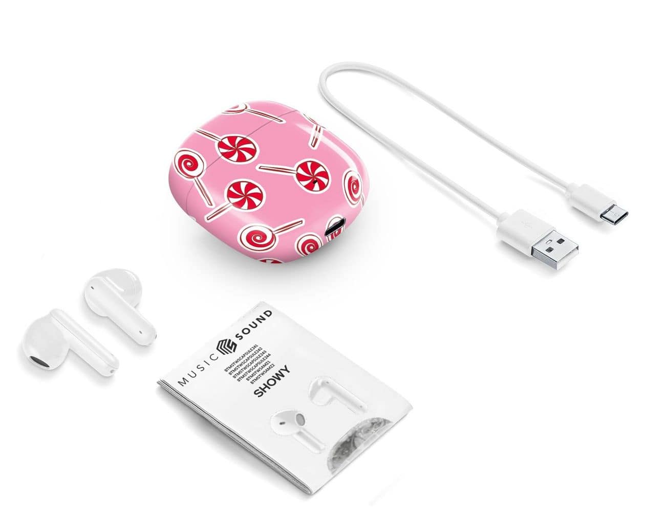 Showy In-Ear Bluetooth Kopfhörer Kabellos TWS  (Pink) 