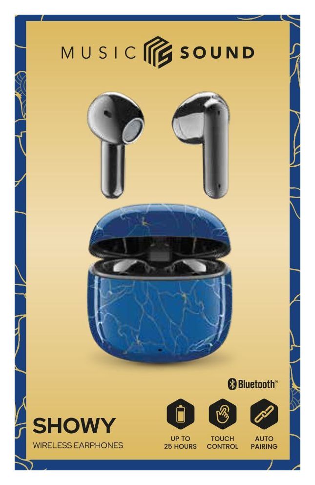 Showy In-Ear Bluetooth Kopfhörer Kabellos TWS  (Blau) 