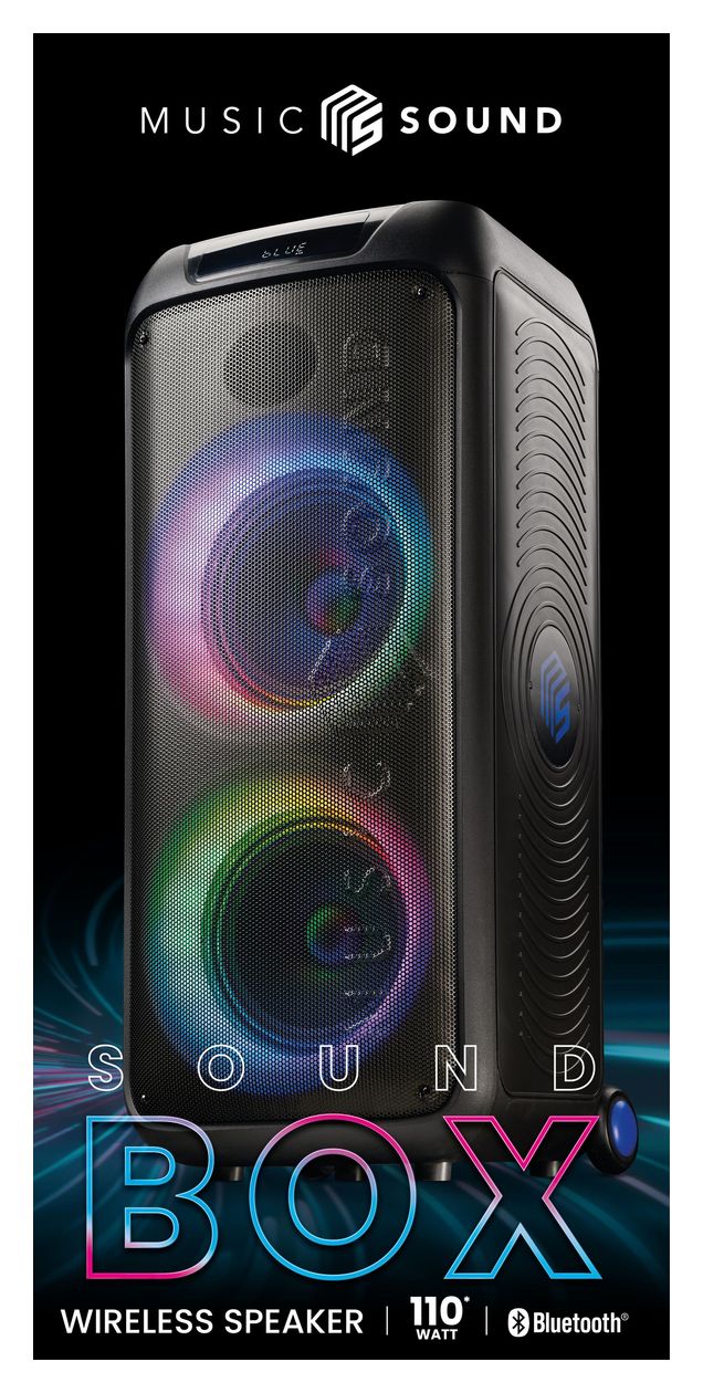 Sound Box 40 W Bluetooth Lautsprecher Laufzeit bis 4 h  (Schwarz) 