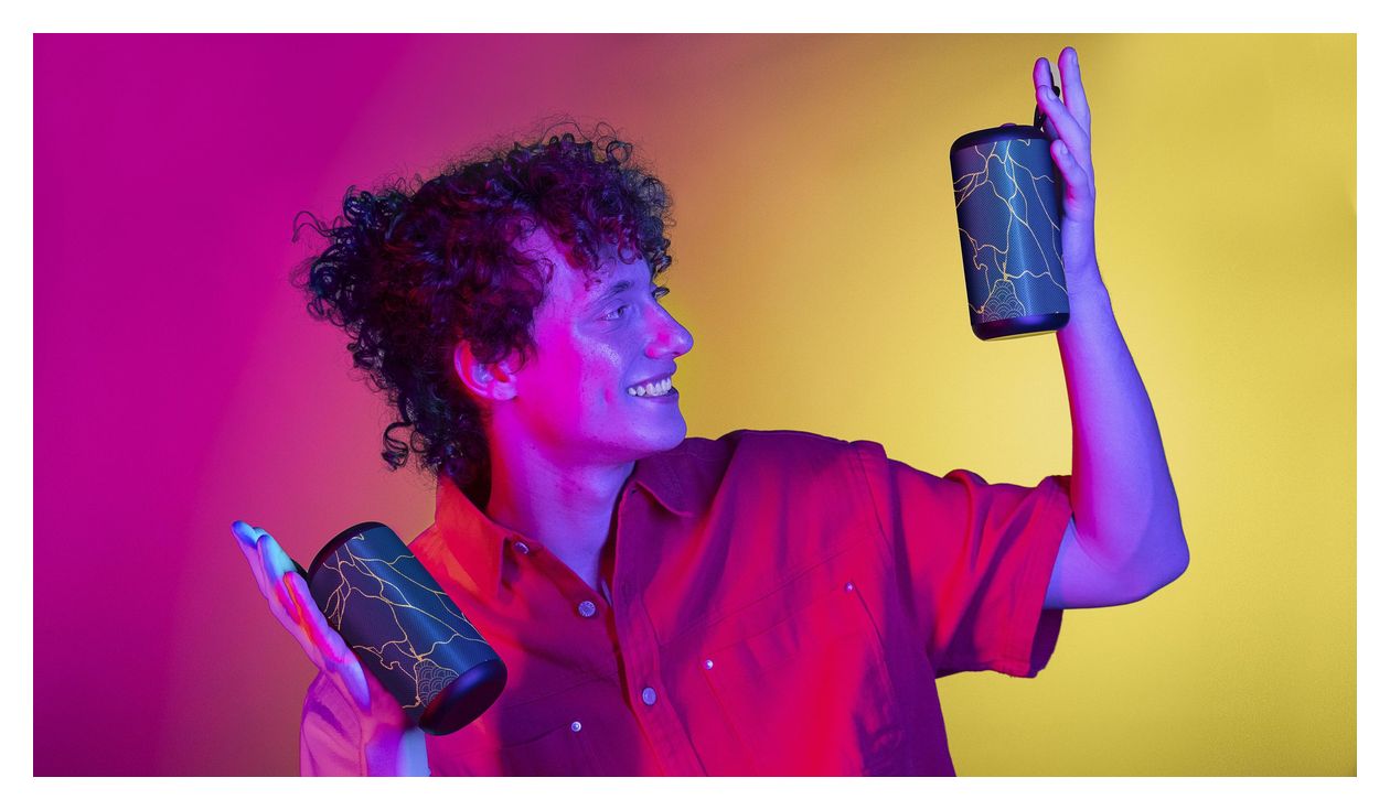 Vertical 5 W Bluetooth Lautsprecher Laufzeit bis 4 h  (Blau) 