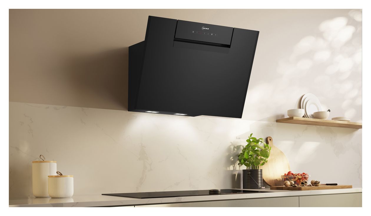 D65JFN1S0 Abluft/Umluft Dunstabzugshaube/Esse Wand 60 cm (Schwarz) 