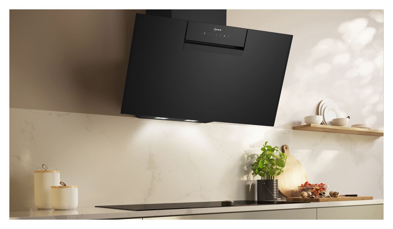 D85IFN1S0 Abluft/Umluft Dunstabzugshaube/Esse Wand 60 cm (Schwarz) 