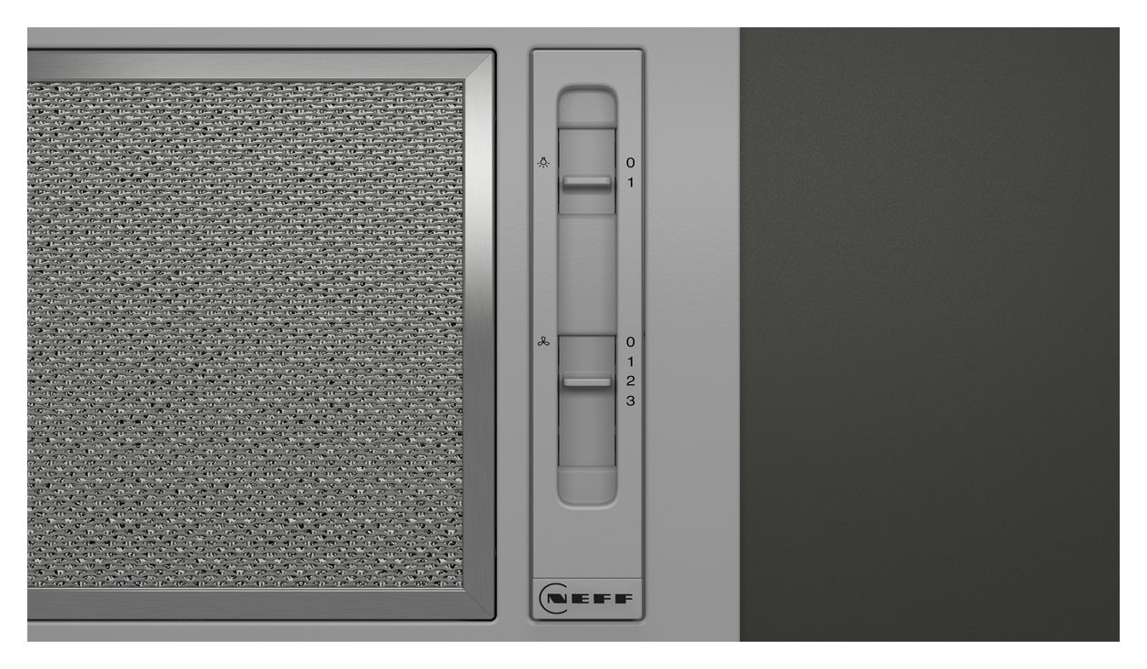 DNAA511C Abluft Dunstabzugshaube/Esse Einbau 54 cm (Edelstahl) 