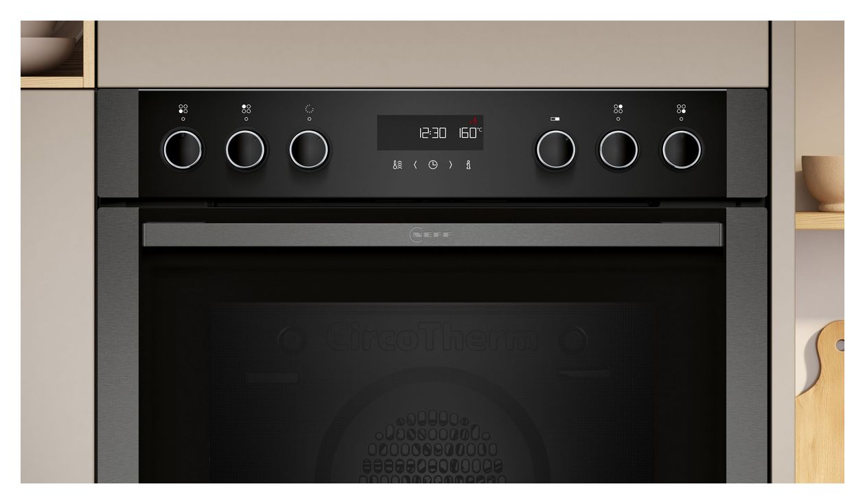 HMK320SIP (E2ACH7AG4 + M56SBF1M0 + Z1608BX0) Herdset groß AutoClean EasyClean mit 60 cm Induktions Kochfeld 