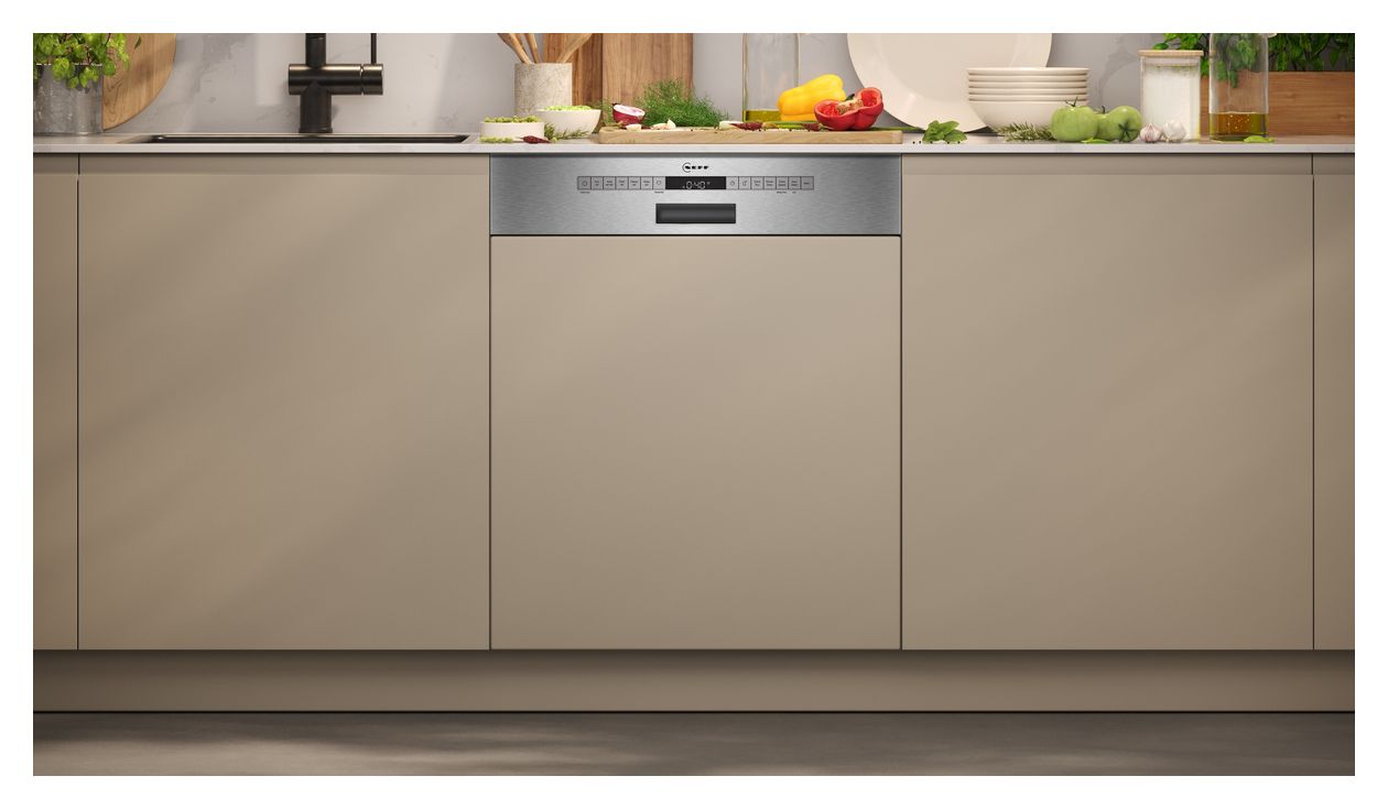 N50 S145HTS06E 60 cm Geschirrspüler teilintegriert (ohne Front) Leise 13 Maßgedecke aquaStop Funktion Wärmetauscher 