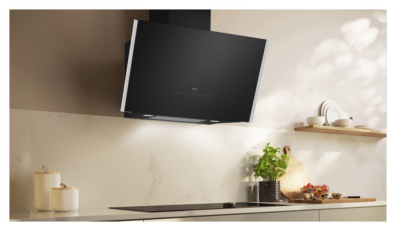 N90 D98IPT2S0 Abluft/Umluft Dunstabzugshaube/Esse Wand (Schwarz) 
