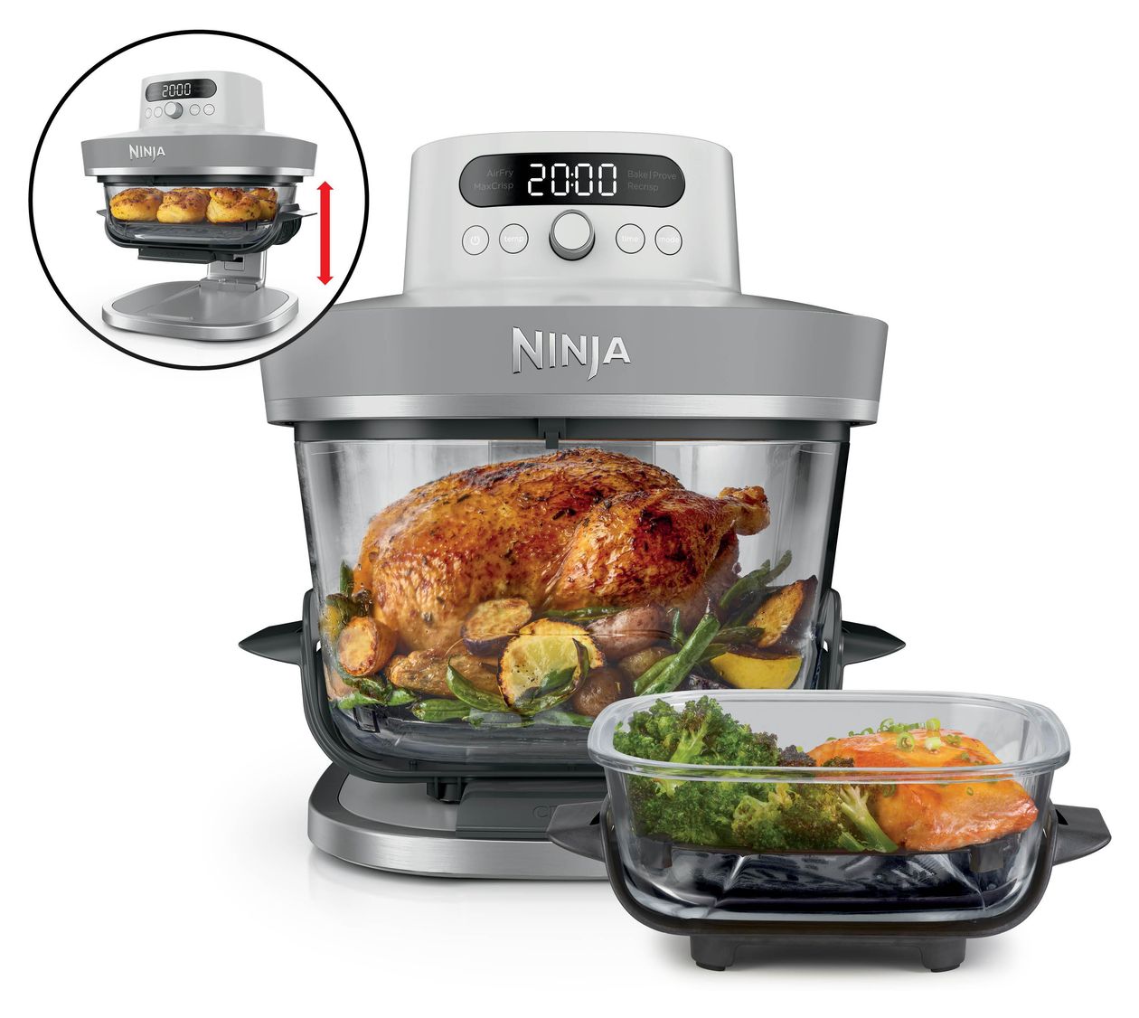 AS090EUWH Crispi Pro 5-in-1 Heißluftfritteuse 5,7 l 2000 W  (Weiß) 