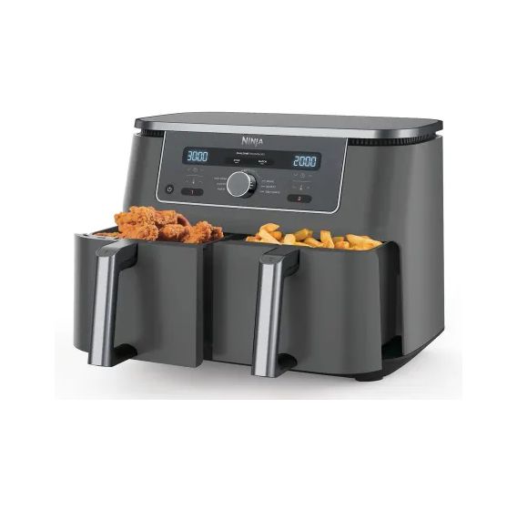 DZ400EU Doppel Heißluftfritteuse 9,5 l 2470 W  (Grau) 