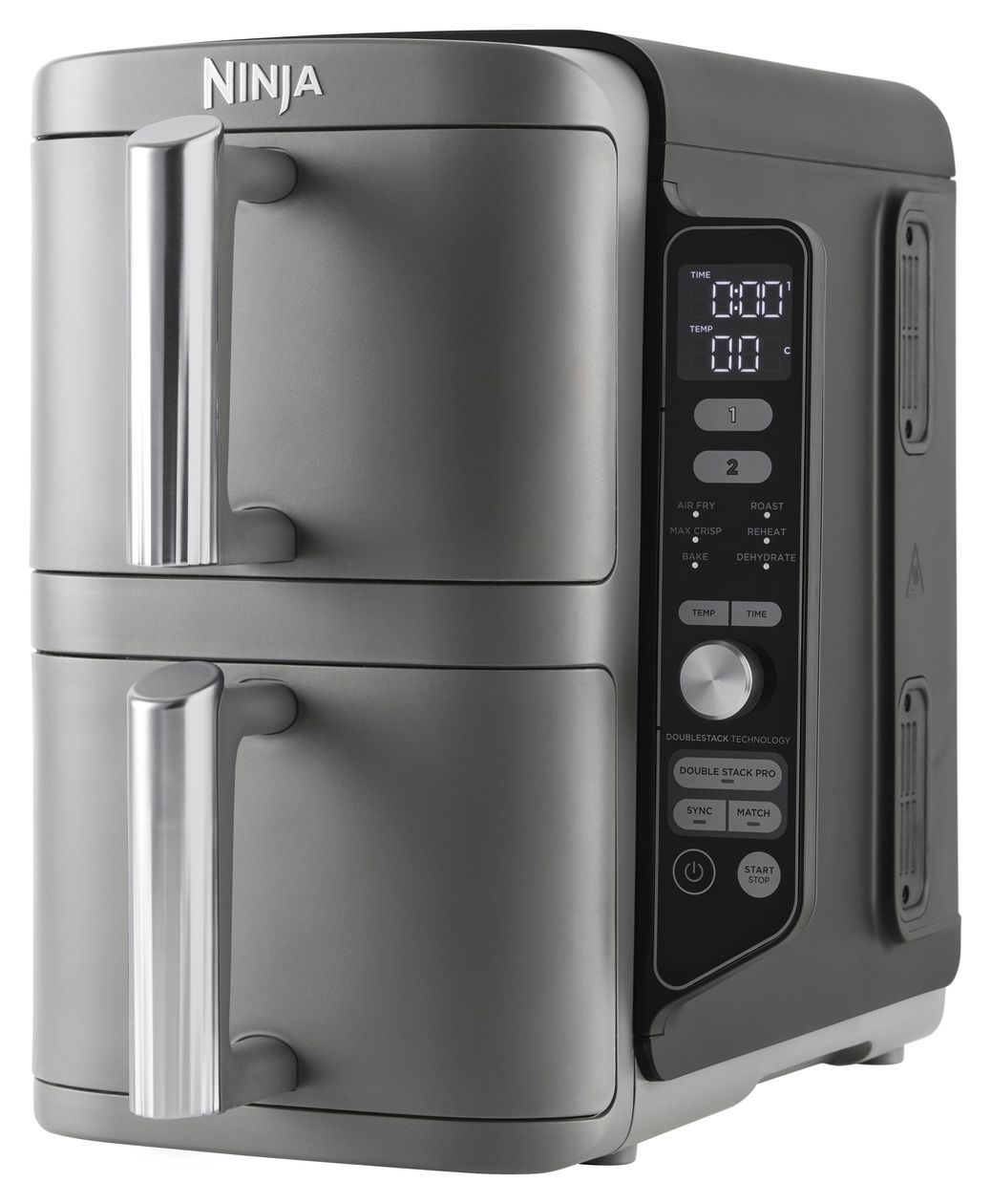 SL400EU Doppel Heißluftfritteuse 9,5 l 2470 W  (Schwarz, Grau) 