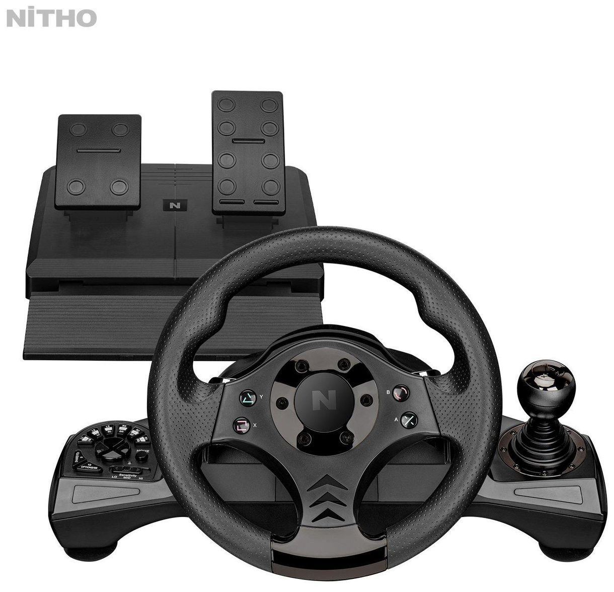 Drive Pro V16 Racing Wheel Gaming-Lenkrad Analog / Digital Lenkrad + Pedale 