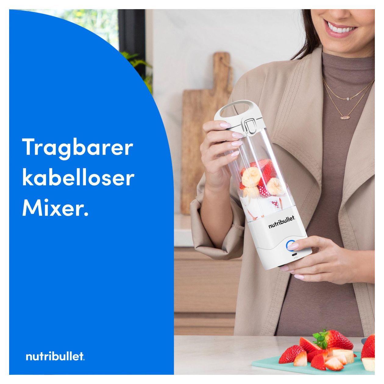 NBP016W Flip 0,59 l Standmixer  (Schwarz, Weiß) 