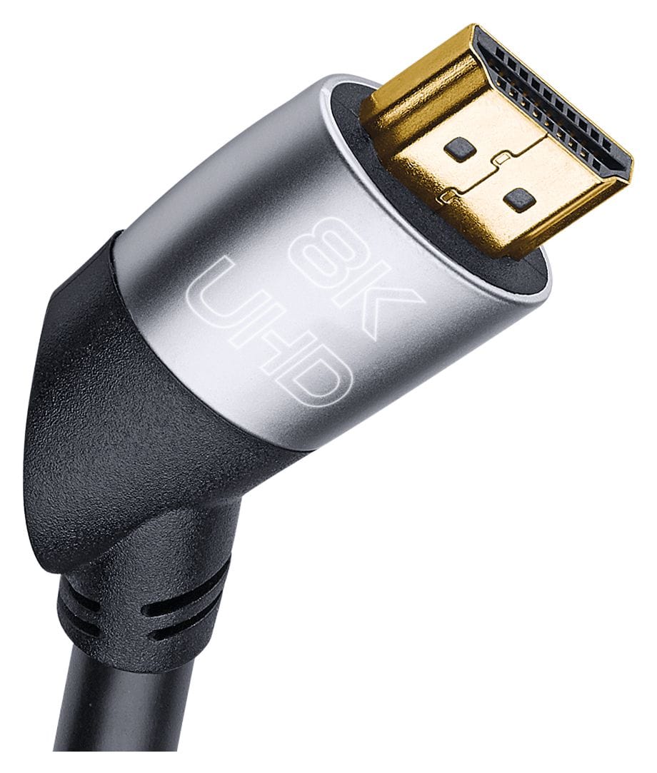 Easy Connect 48 Gbit/s Stecker Abgewinkelt HDMI auf HDMI Typ A (Standard) 1,5 m  (Schwarz) 