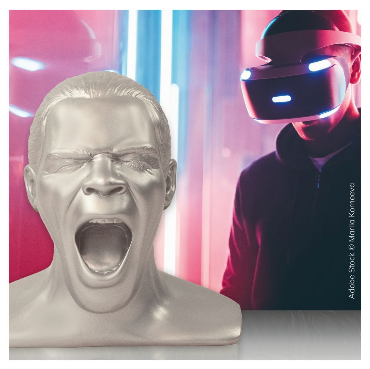 Kopfhörerständer Scream Unlimited Plus Kopfhörer-Halterung  (Silber) 