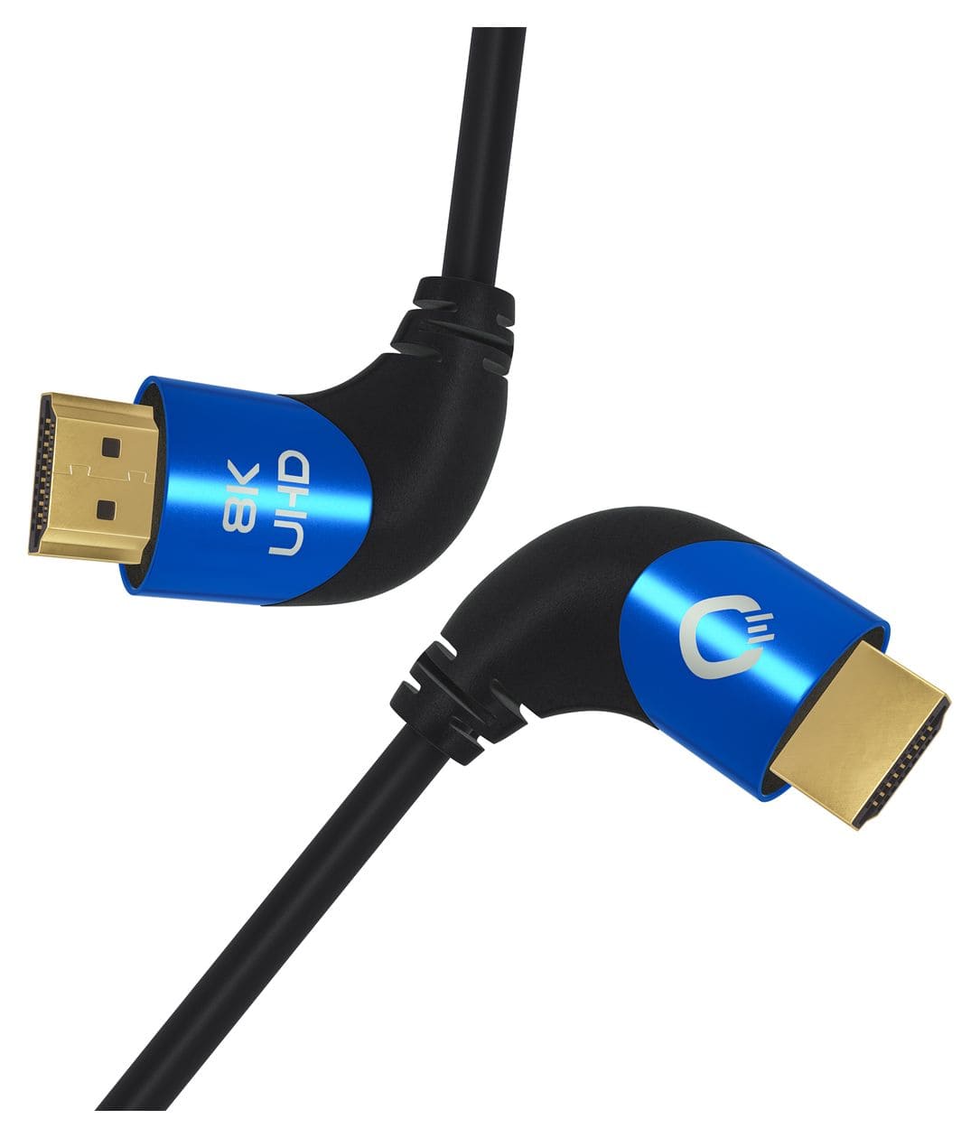Shape Magic 90 48 Gbit/s Stecker Abgewinkelt HDMI auf HDMI Typ A (Standard) 3 m  (Schwarz, Blau) 