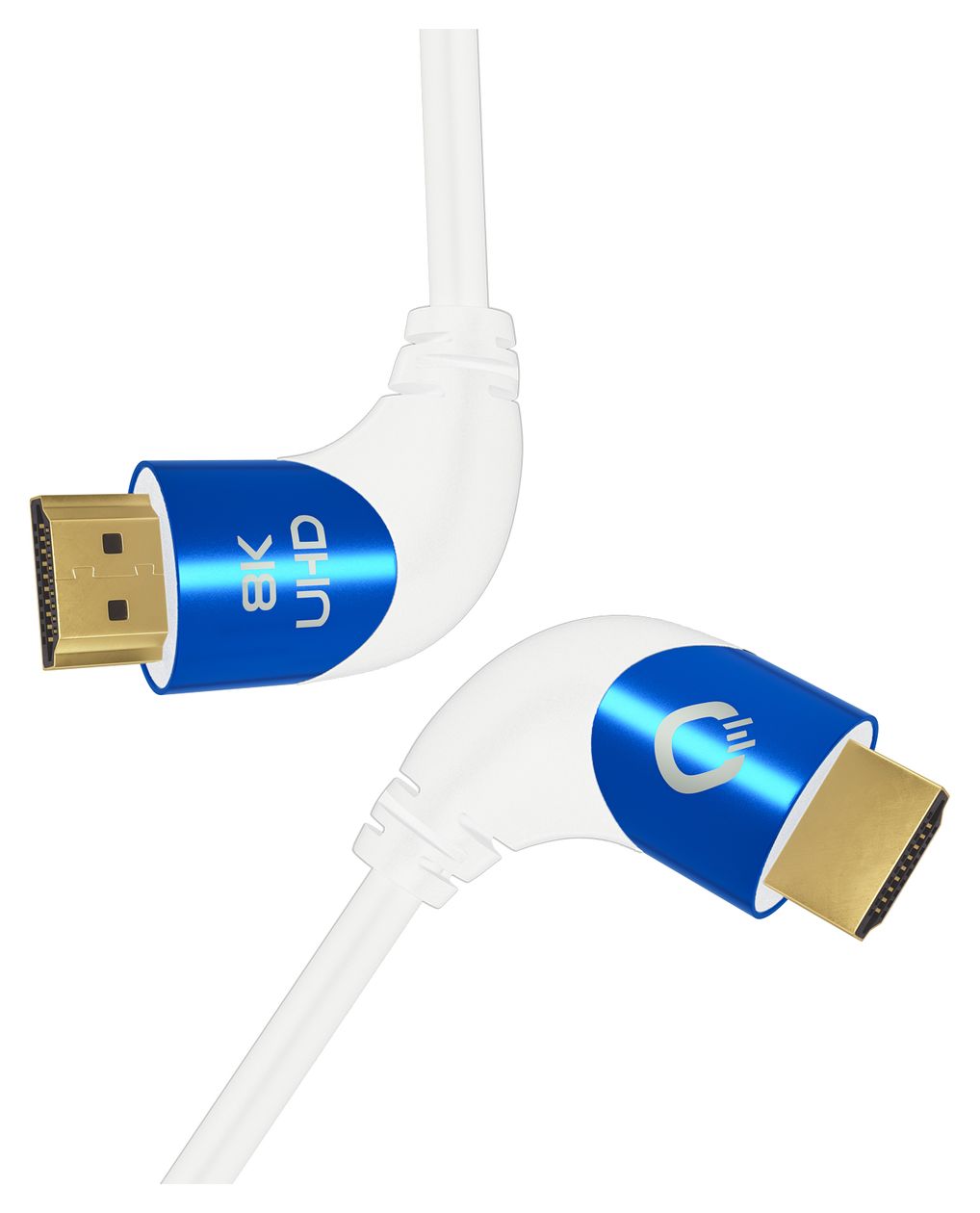 Shape Magic 90 48 Gbit/s Stecker Abgewinkelt HDMI auf HDMI Typ A (Standard) 3 m  (Blau, Weiß) 