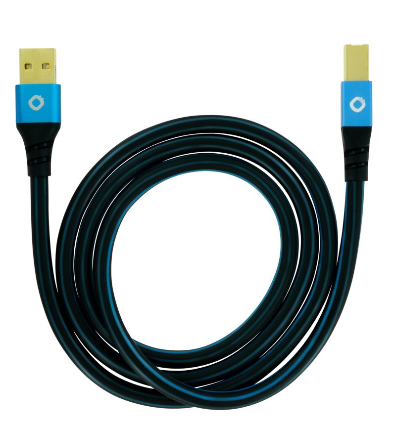 USB Plus B 0,48 Gbit/s Rundkabel USB A auf USB B Männlich 2 m  (Blau) 