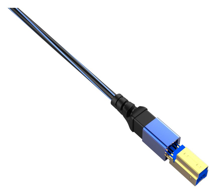 USB Plus B3 10 Gbit/s Rundkabel USB A auf USB B Männlich 0,5 m  (Blau) 