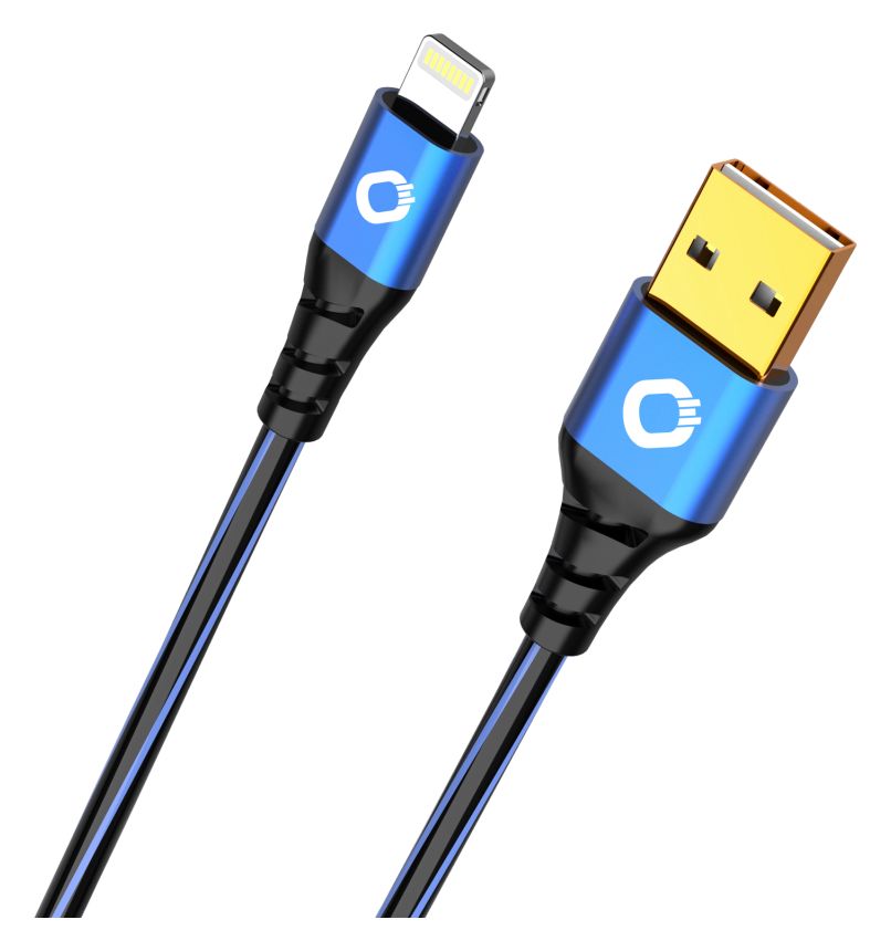 USB Plus Li 0,48 Gbit/s Rundkabel USB A auf USB C/Lightning Männlich 2 m  (Blau) 