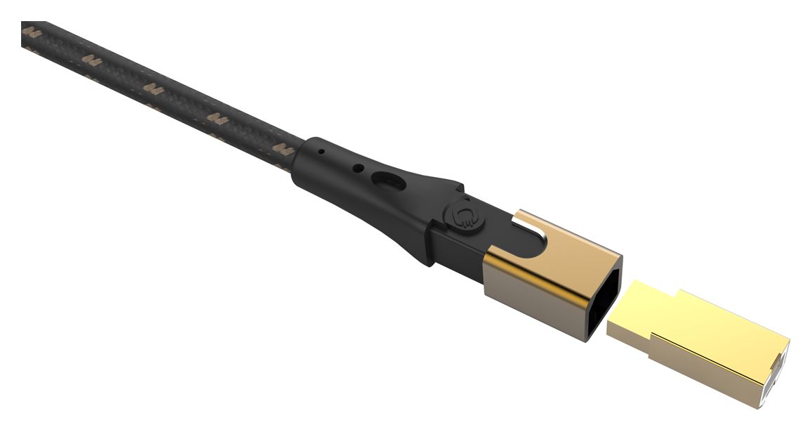 USB Primus B 0,48 Gbit/s Rundkabel USB A auf USB B Männlich 10 m  (Schwarz, Gold) 