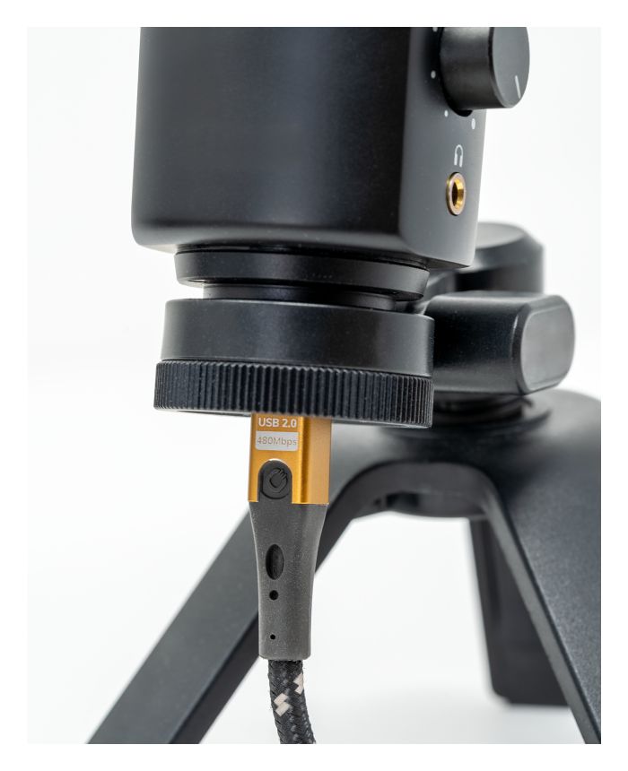 USB Primus CB 0,48 Gbit/s Rundkabel USB C auf USB B Männlich 3 m  (Schwarz, Gold) 