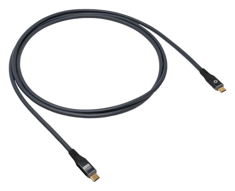 USB Pulse CC 40 Gbit/s Rundkabel USB C auf USB C Männlich bis 240 W 3 m  (Anthrazit) 