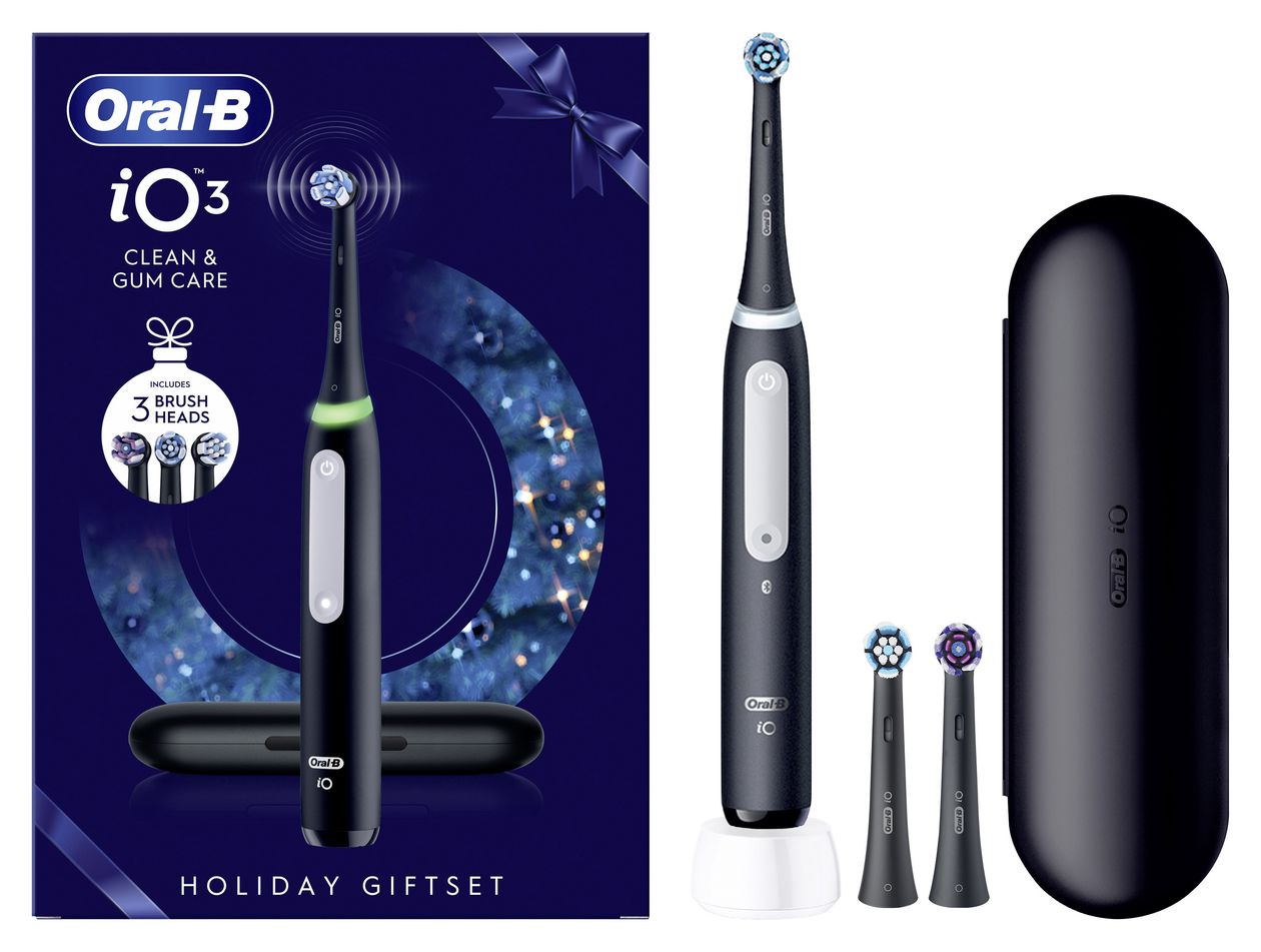 iO Series 3 Geschenkedition Rotierende-vibrierende Zahnbürste für Erwachsene  (Schwarz) 