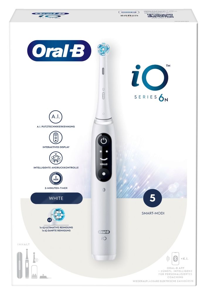 iO Series 6N Vibrierende Zahnbürste für Erwachsene  (Weiß) 
